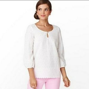 Lilly Pulitzer Eyelet White Top